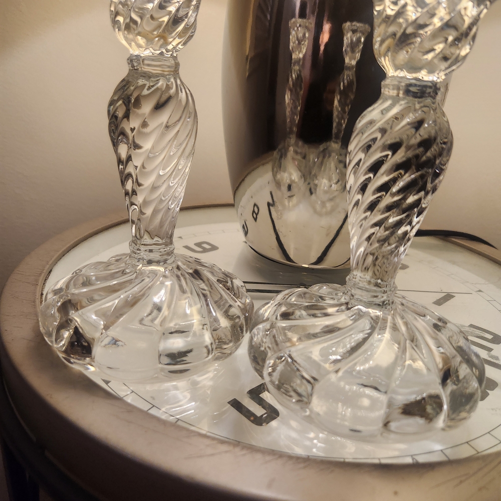 Elegant Glass Candle Holders